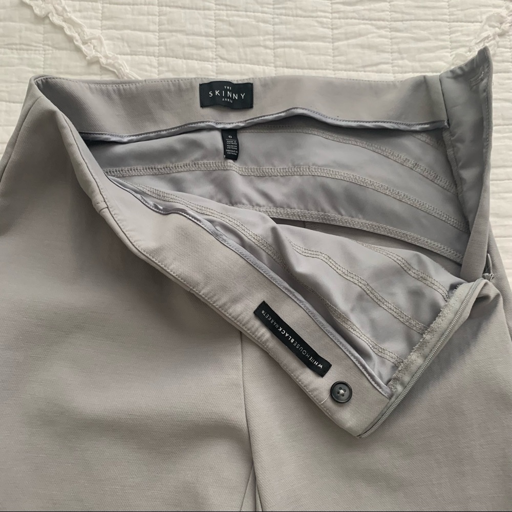 White House Black Market grey ankle pants, sz 0